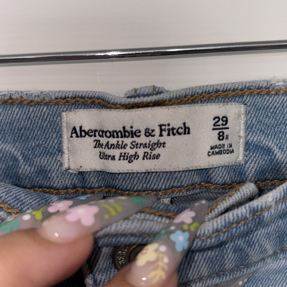 Abercrombie Curve Love Ankle Straight Ultra High … - image 5